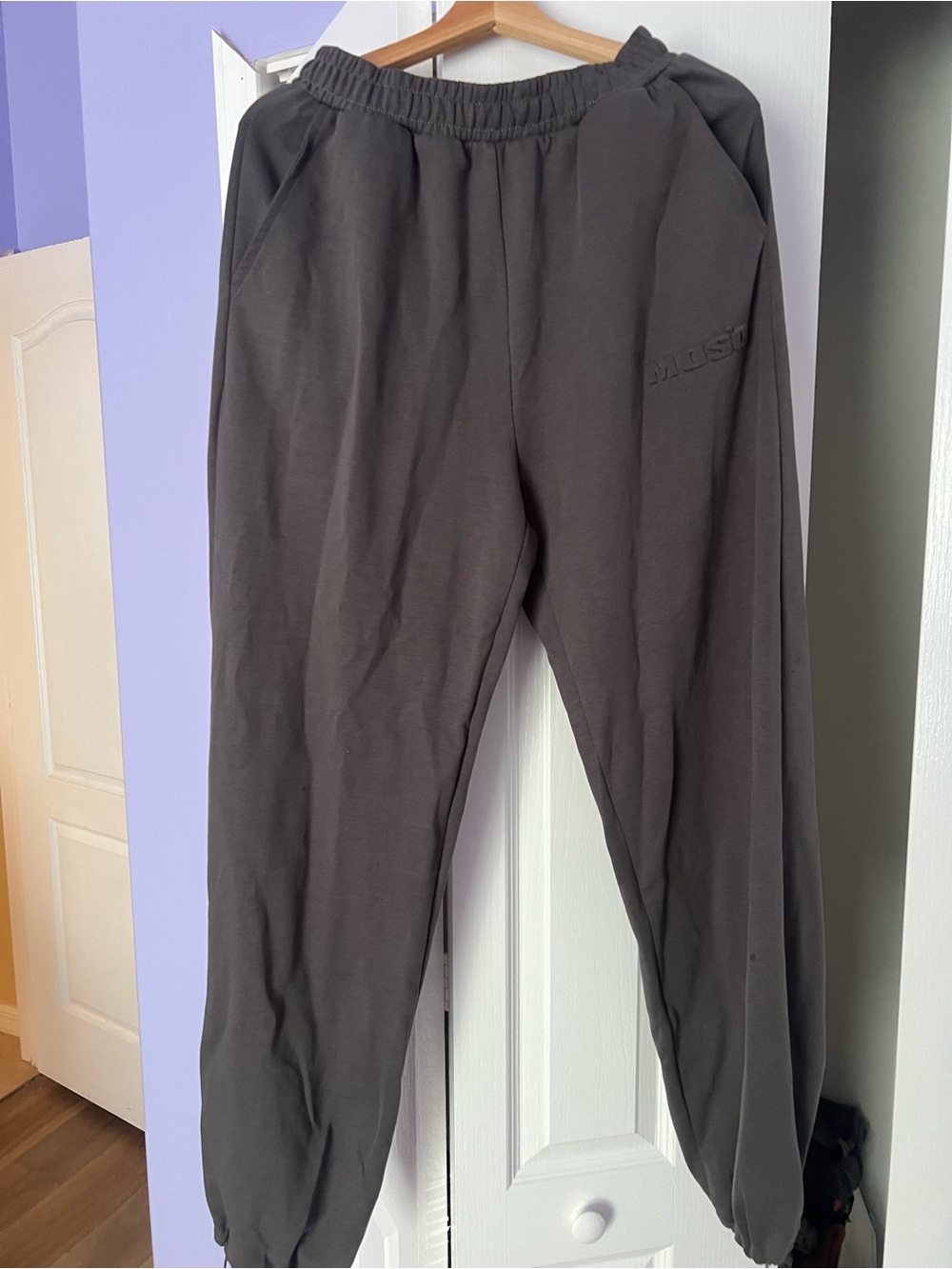 Men's Black Elastic Waist Jogger Pants
